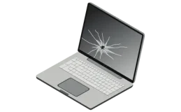 Denizli laptop ekran değişimi hizmeti illüstrasyonu. Kırık ekranlı laptop.